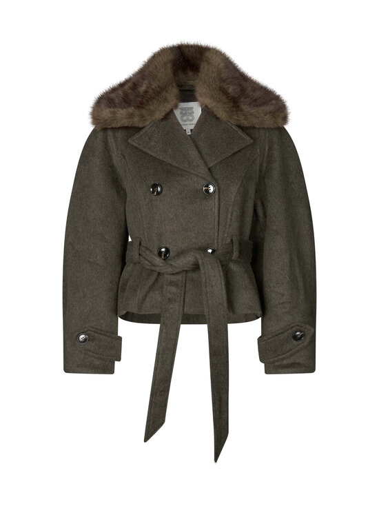 SECOND FEMALE - Agola Belt -takki - 8004 BLACK OLIVE | Stockmann - photo 1