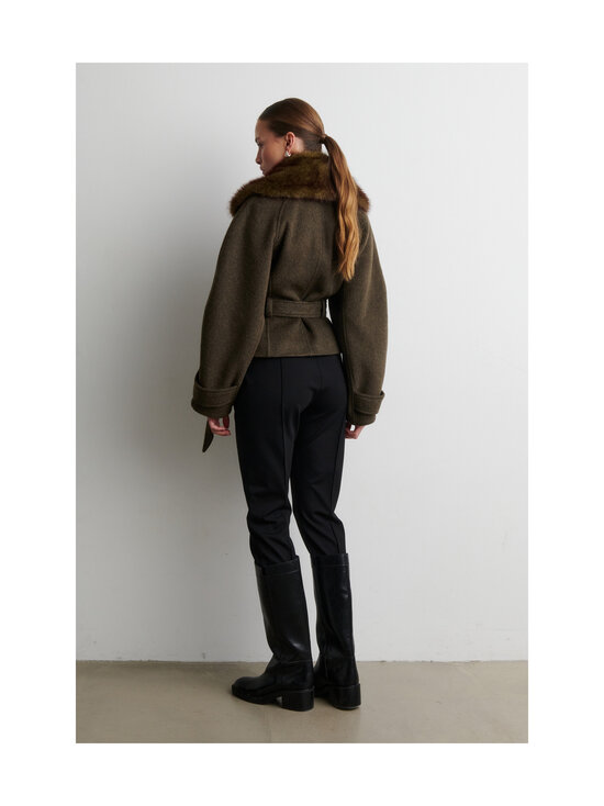 SECOND FEMALE - Agola Belt -takki - 8004 BLACK OLIVE | Stockmann - photo 3