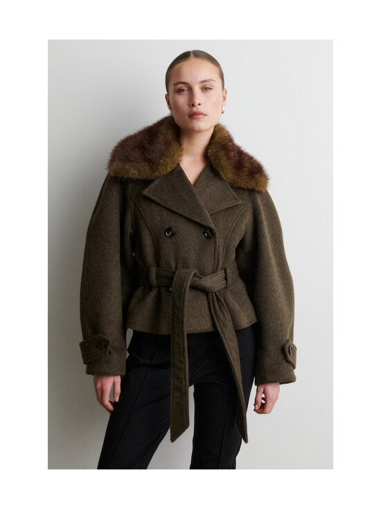 SECOND FEMALE - Agola Belt -takki - 8004 BLACK OLIVE | Stockmann - photo 4