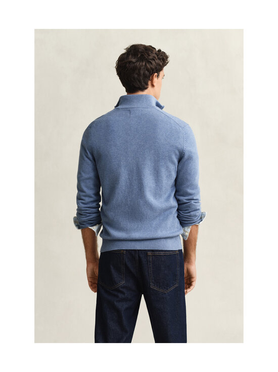 GANT - Casual Cotton Zip -neuletakki - 906 DENIM BLUE MELANGE | Stockmann - photo 3