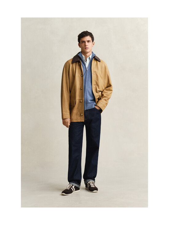 GANT - Casual Cotton Zip -neuletakki - 906 DENIM BLUE MELANGE | Stockmann - photo 5