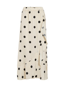 Vila - ViClaire High Waist Flounch  -hame - BIRCH AOP:BLACK DOTS | Stockmann