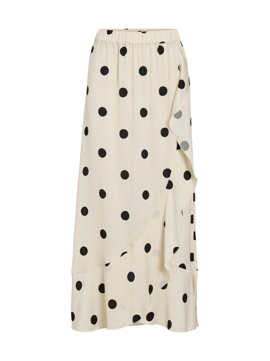Vila - ViClaire High Waist Flounch  -hame - BIRCH AOP:BLACK DOTS | Stockmann - photo 1