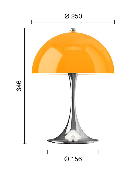 Louis Poulsen - Panthella 250 Portable -pöytävalaisin 250 x 335 mm - ORIGINAL OPAL ORANGE | Stockmann - photo 2
