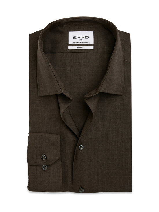 SAND Copenhagen - Jake Slim Fit -kauluspaita - 290 DARK BROWN | Stockmann - photo 1
