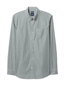 GAP - Poplin Stripes Standard Fit krekls ar apkakli - GREEN STRIPE | Stockmann