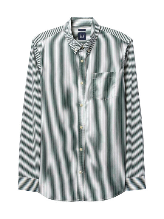 GAP - Poplin Stripes Standard Fit krekls ar apkakli - GREEN STRIPE | Stockmann - photo 1