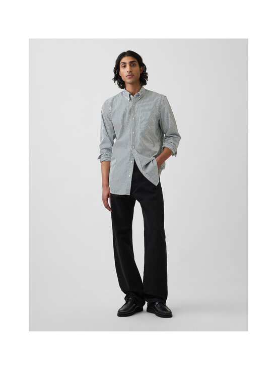 GAP - Poplin Stripes Standard Fit krekls ar apkakli - GREEN STRIPE | Stockmann - photo 3