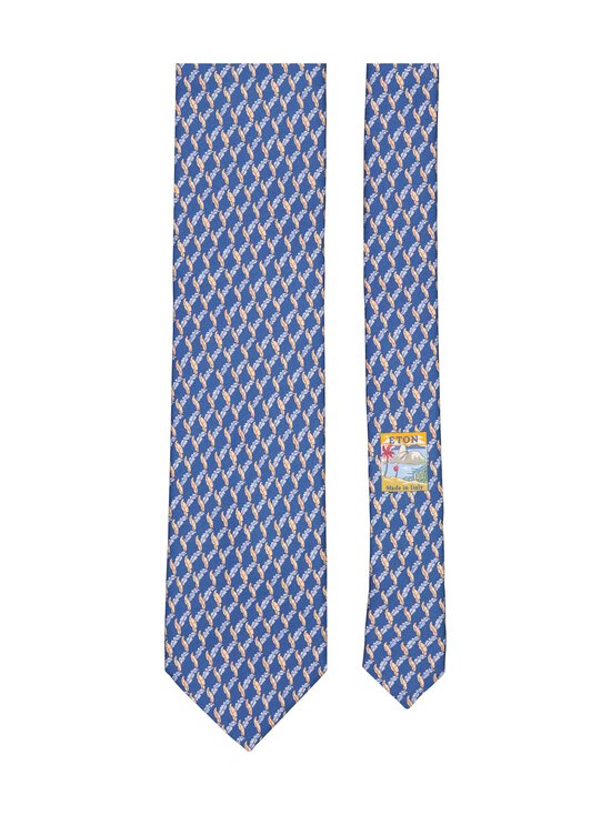 Eton - Leaf Print -silkkisolmio - 28 NAVY BLUE | Stockmann - photo 2