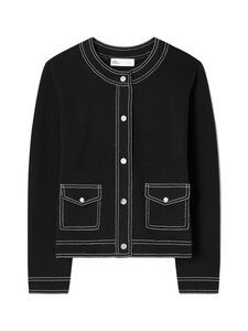Tory Burch - Topstitch-villaneuletakki - BLACK | Stockmann