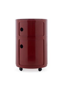 Kartell - Componibili Big -säilytyskaluste 2-osainen / pyörät burgundy - PINK | Stockmann