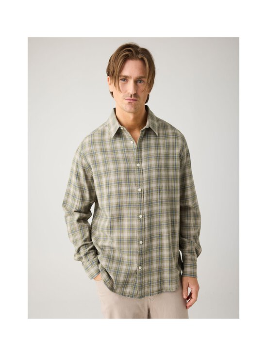 Knowledge Cotton Apparel - Organic Cotton Checked -kauluspaita - 7030 BEIGE CHECK | Stockmann - photo 3