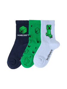 Lindex - Minecraft zeķes 3 iepak. - 6772 GREEN | Stockmann