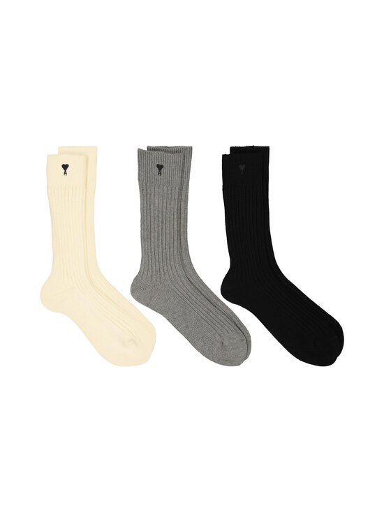Ami - Ami De Coeur -sukat 3-pack - 971 : ECRU/GRIS/NOIR | Stockmann - photo 1
