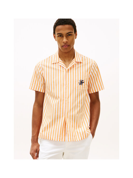 Tommy Hilfiger - Papertouch Pop Swimshop -kauluspaita - 0DM ORANGE HYPE / STRIPE | Stockmann - photo 5