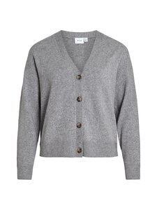 Vila - Viril V-neck -neuletakki - MEDIUM GREY MELANGE | Stockmann