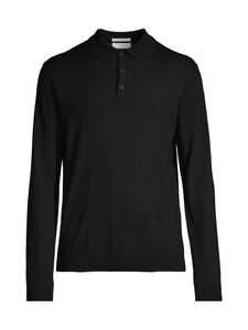 ESSENTIALS by Stockmann - Emmett Polocollar merīnvilnas džemperis - BLACK 99072 | Stockmann