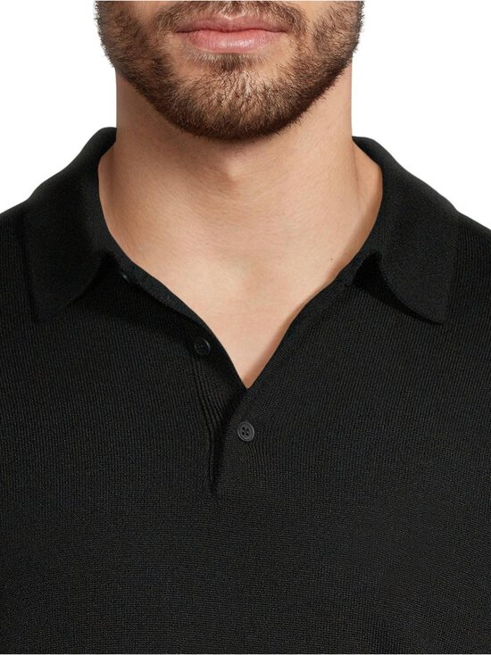 ESSENTIALS by Stockmann - Emmett Polocollar merīnvilnas džemperis - BLACK 99072 | Stockmann - photo 4