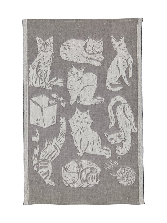 Lapuan Kankurit - Kissanpäivät-pyyhe, 46 x 70 cm - WHITE-BLACK | Stockmann - photo 1