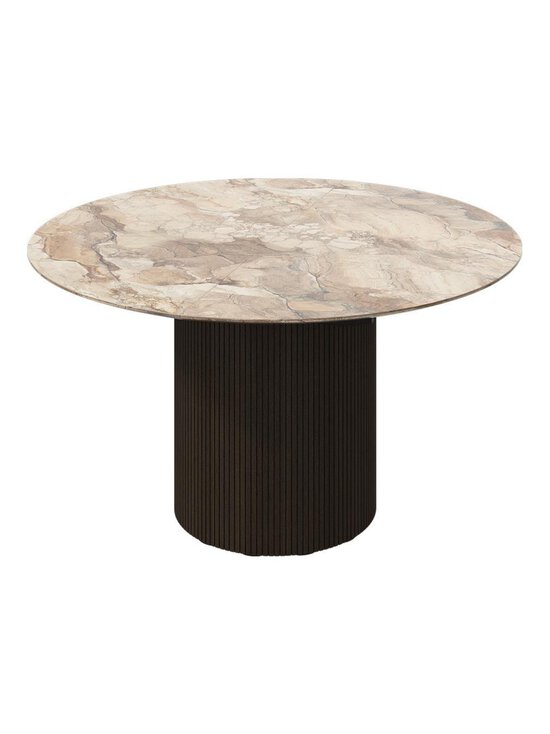 BoConcept - Santiago -jatkettava ruokapöytä ruskea marmorikeramiikka / tumma tammi ⌀ 135/181 cm - BROWN | Stockmann - photo 1