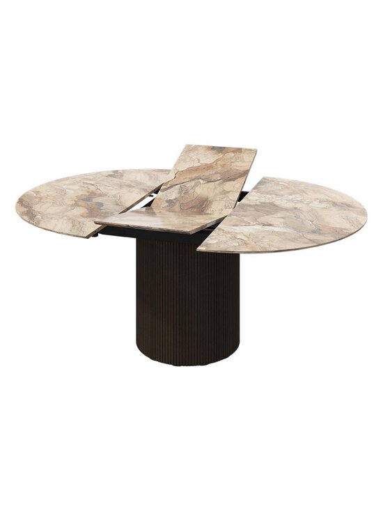 BoConcept - Santiago -jatkettava ruokapöytä ruskea marmorikeramiikka / tumma tammi ⌀ 135/181 cm - BROWN | Stockmann - photo 3