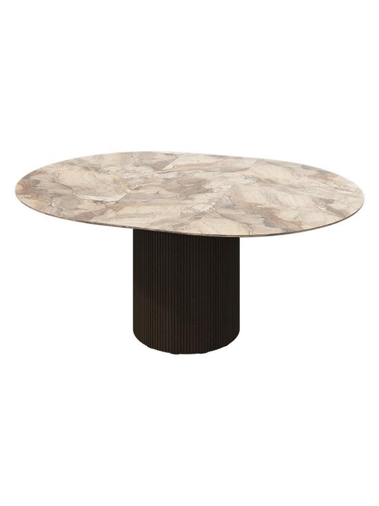 BoConcept - Santiago -jatkettava ruokapöytä ruskea marmorikeramiikka / tumma tammi ⌀ 135/181 cm - BROWN | Stockmann - photo 4