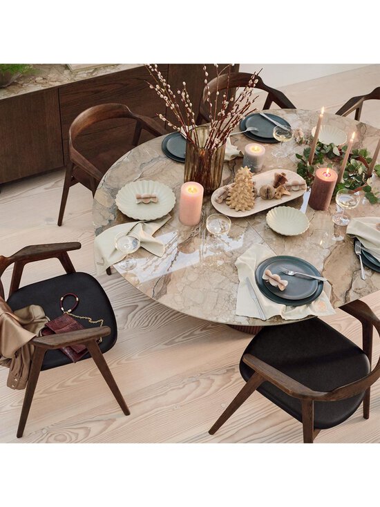 BoConcept - Santiago -jatkettava ruokapöytä ruskea marmorikeramiikka / tumma tammi ⌀ 135/181 cm - BROWN | Stockmann - photo 10