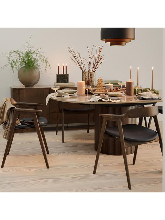 BoConcept - Santiago -jatkettava ruokapöytä ruskea marmorikeramiikka / tumma tammi ⌀ 135/181 cm - BROWN | Stockmann - photo 6