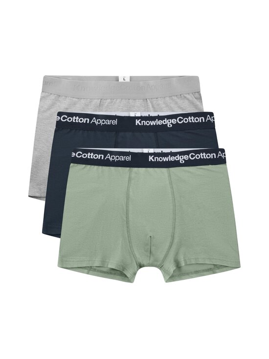 Knowledge Cotton Apparel - Boxer Briefs -alushousut 3-pack - 1396 LILY PAD | Stockmann - photo 1