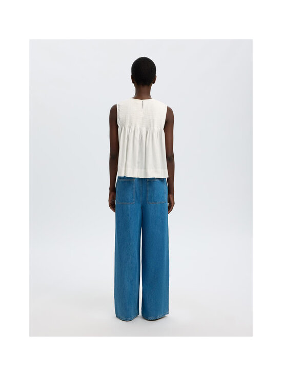 Selected - SlfSophia Pleated -toppi - SNOW WHITE | Stockmann - photo 3