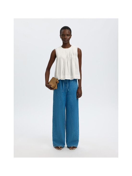 Selected - SlfSophia Pleated -toppi - SNOW WHITE | Stockmann - photo 5