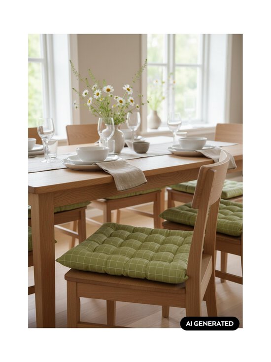 Casa Stockmann - Trento sēžammaiss - GREEN/SOFT WHITE CHECK | Stockmann - photo 4
