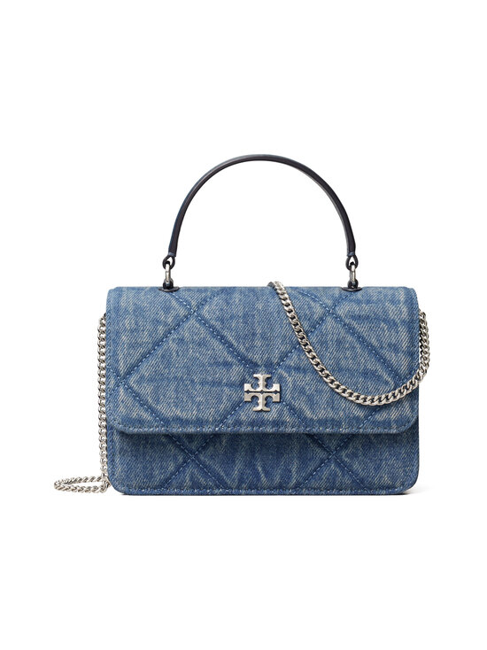 Tory Burch - Kira Diamond Quilt Denim Mini -laukku - BLUE | Stockmann - photo 1