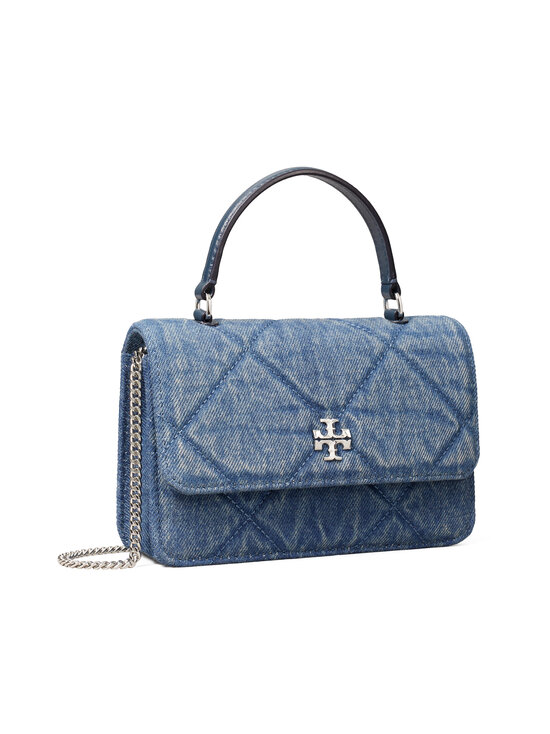 Tory Burch - Kira Diamond Quilt Denim Mini -laukku - BLUE | Stockmann - photo 3