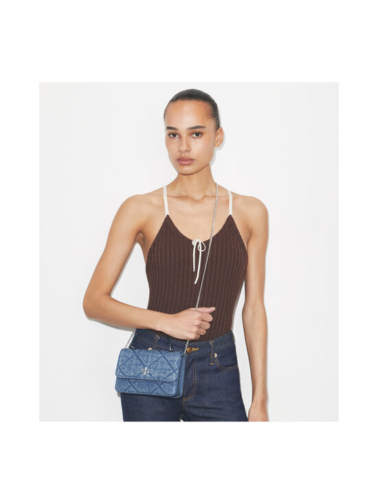 Tory Burch - Kira Diamond Quilt Denim Mini -laukku - BLUE | Stockmann - photo 6