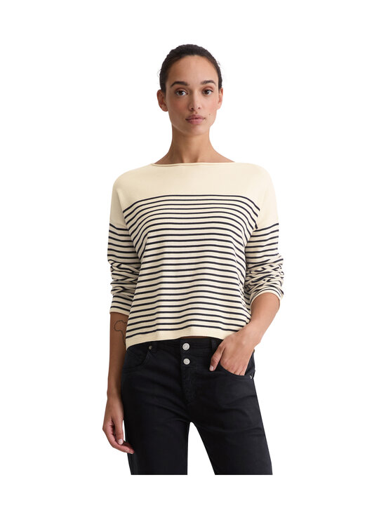 Marc O'Polo - Raidallinen neule venepääntiellä - J44 STRIPED / RAW CREAM | Stockmann - photo 2