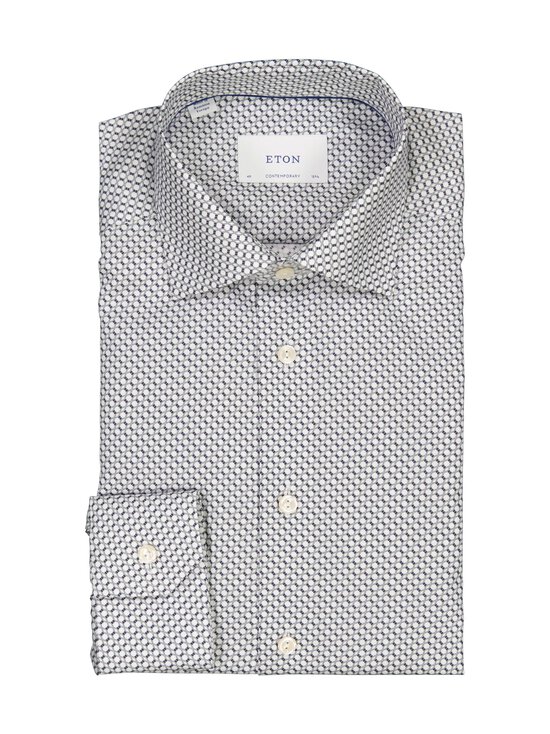 Eton - Contemporary Fit Geometric Twill krekls ar apkakli - 26 DARK BLUE | Stockmann - photo 1