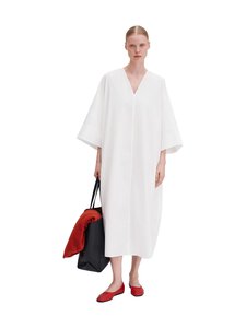 Filippa K - V-neck Cotton -kaftaani - 1009 WHITE | Stockmann