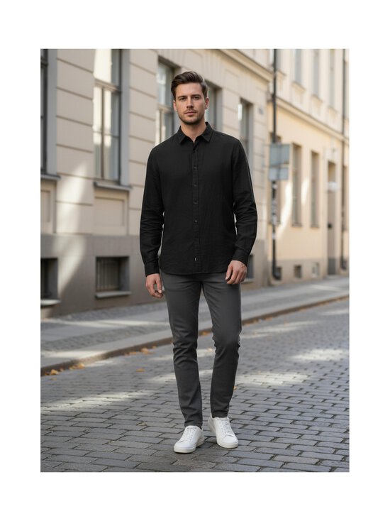 CONSTRUE - Macedonia Slim Fit krekls ar apkakli - BLACK | Stockmann - photo 6