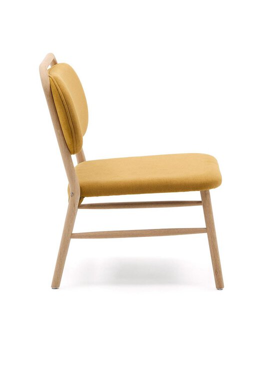 Kave Home - Helda-nojatuoli sinapinkeltainen chenille / tammi - BEIGE | Stockmann - photo 3
