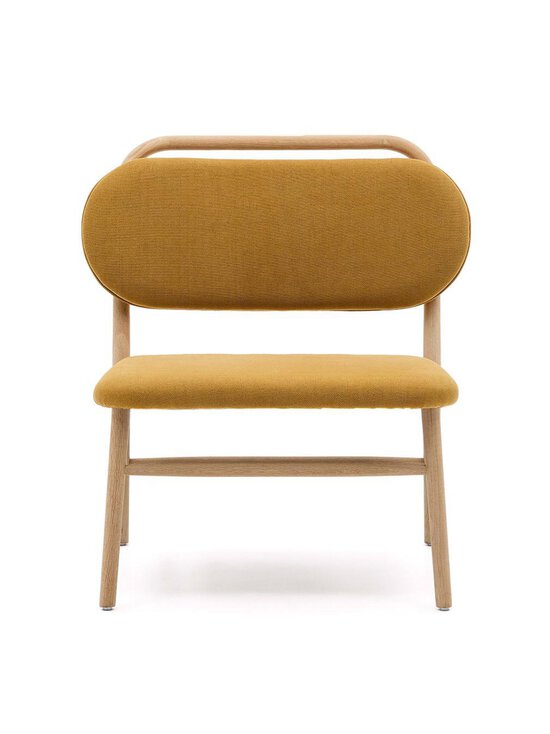 Kave Home - Helda-nojatuoli sinapinkeltainen chenille / tammi - BEIGE | Stockmann - photo 2