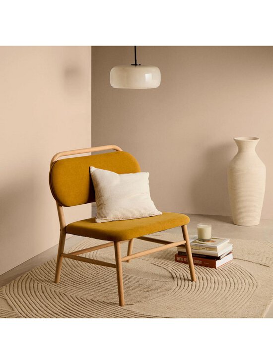 Kave Home - Helda-nojatuoli sinapinkeltainen chenille / tammi - BEIGE | Stockmann - photo 9