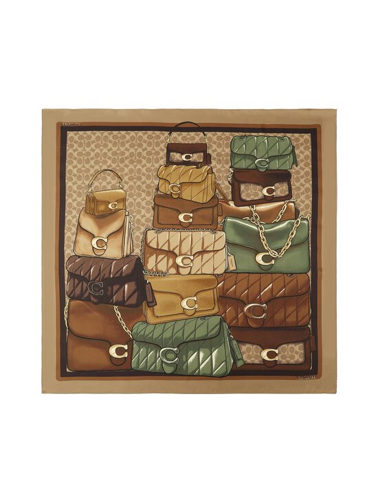Coach - Stacked Tabby Printed Silk -neliöhuivi - TAM 34 MEDIUM GREEN | Stockmann - photo 1
