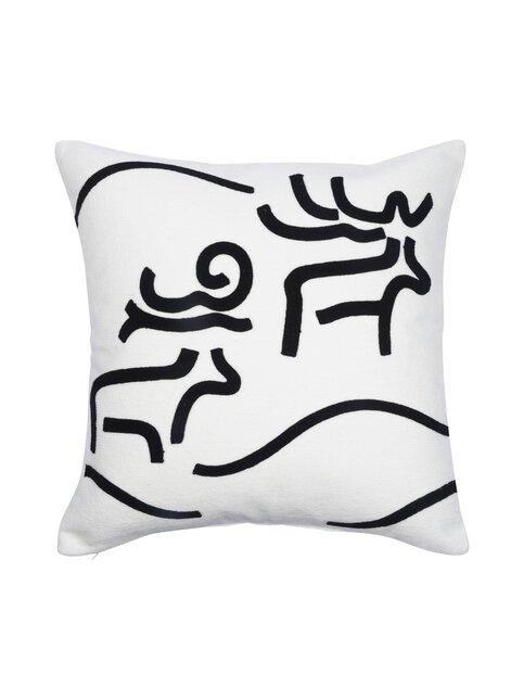 WHITE Pentik Tokka brodeerattu tyynynpäällinen 45 x 45 cm |45 x 45 cm |  Huovat & päiväpeitot | Stockmann