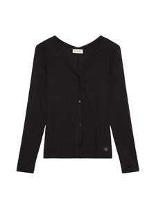 Calvin Klein Jeans - Label Rib Button -neuletakki - UB1 BLACK | Stockmann