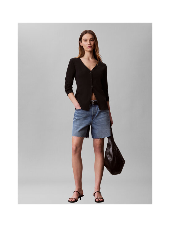 Calvin Klein Jeans - Label Rib Button -neuletakki - UB1 BLACK | Stockmann - photo 2