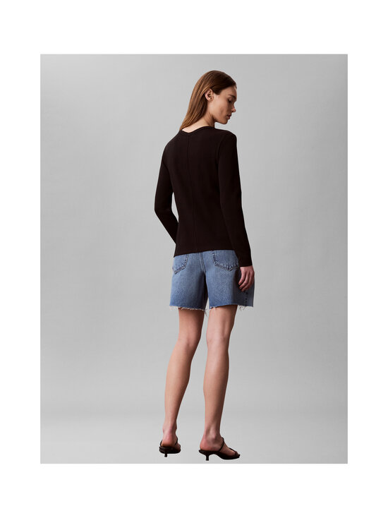 Calvin Klein Jeans - Label Rib Button -neuletakki - UB1 BLACK | Stockmann - photo 3