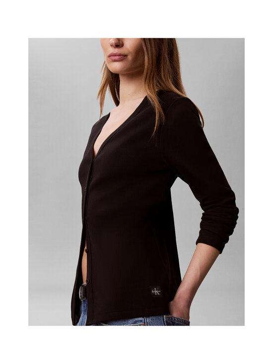 Calvin Klein Jeans - Label Rib Button -neuletakki - UB1 BLACK | Stockmann - photo 7