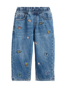GAP - Embroidered Baggy džinsi - TODDLER BOY EMBROIDERY MEDIUM WASH | Stockmann