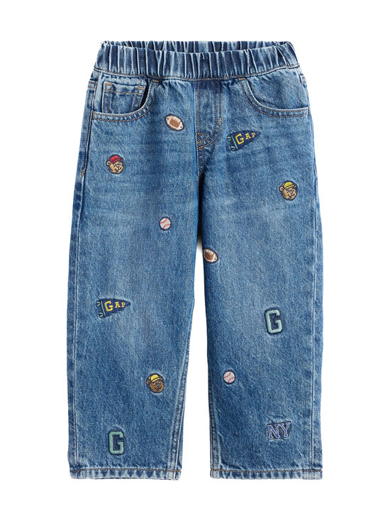 GAP - Embroidered Baggy džinsi - TODDLER BOY EMBROIDERY MEDIUM WASH | Stockmann - photo 1